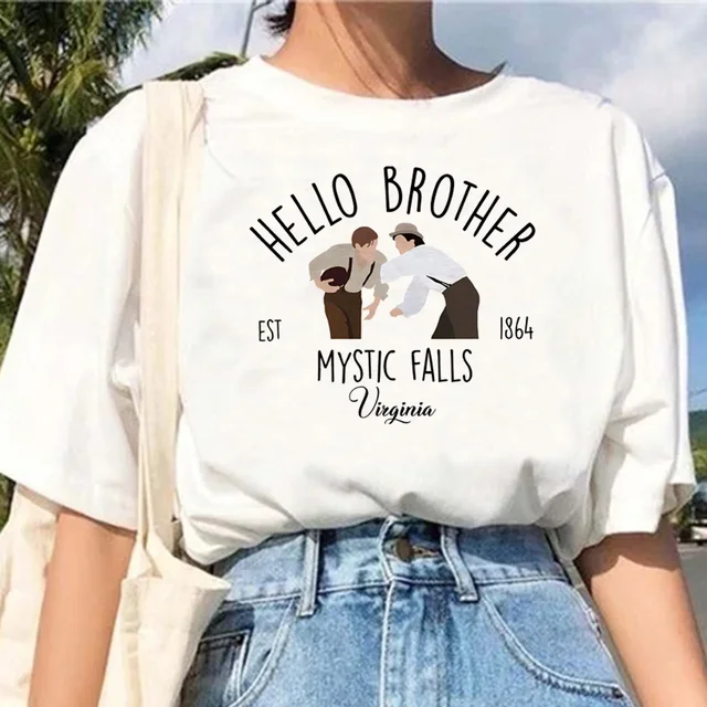 the Vampire Diaries t shirt women graphic Tee girl funny manga comic clothes