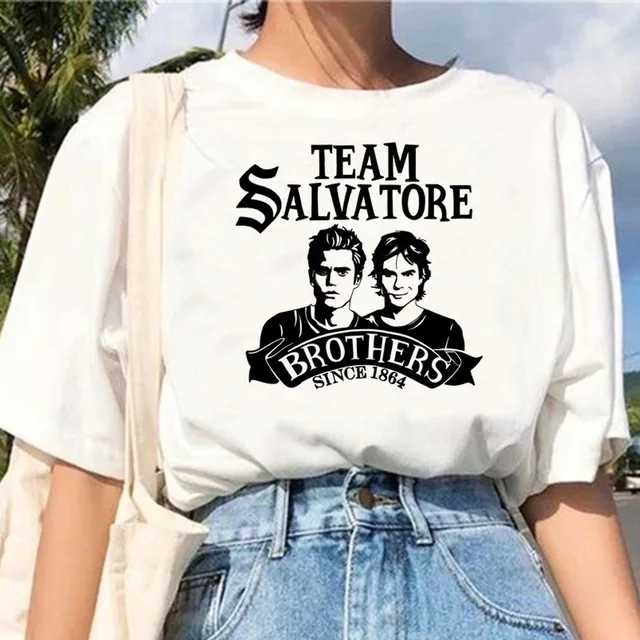 the Vampire Diaries t shirt women graphic Tee girl funny manga comic clothes
