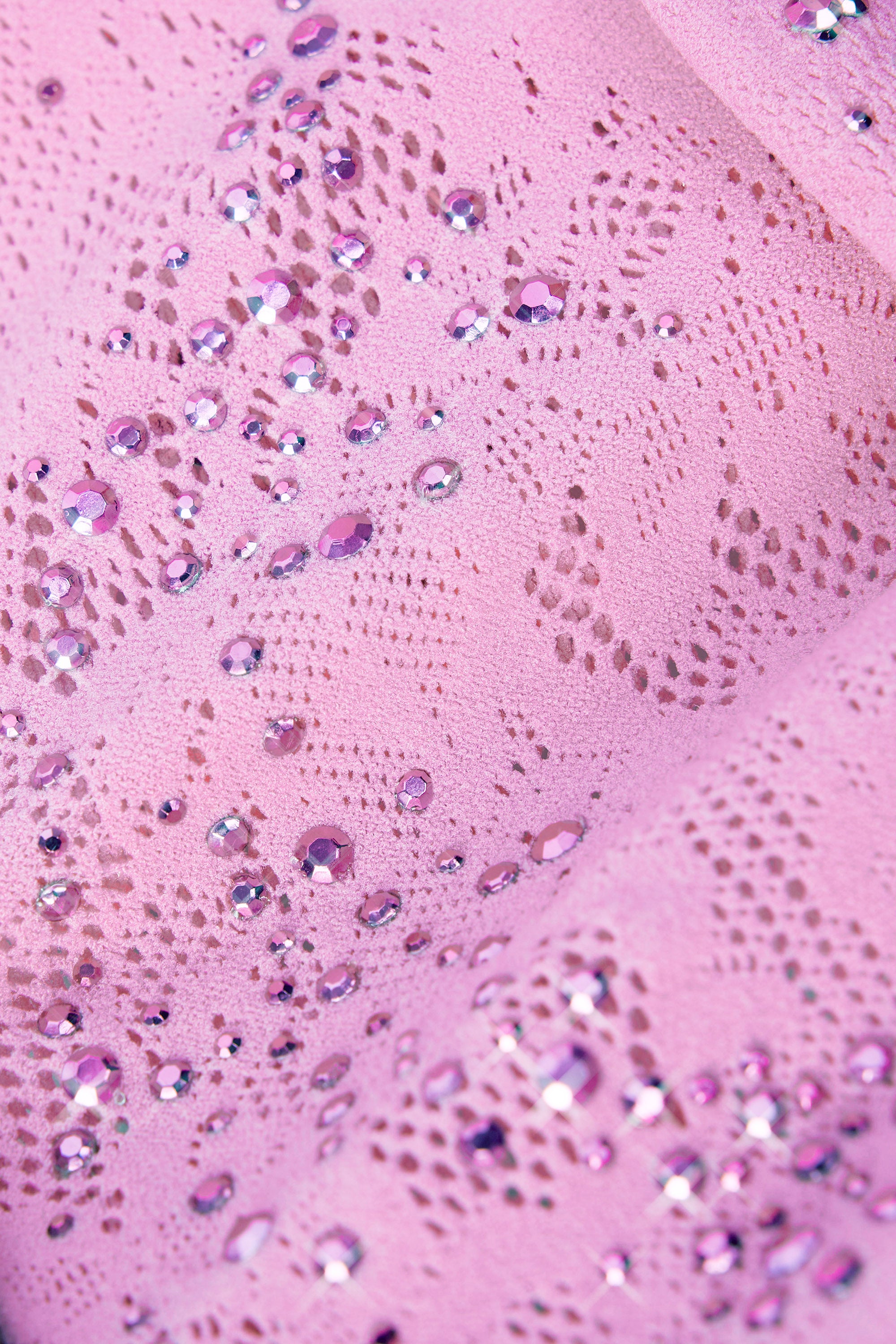 Embellished Halterneck Mini Dress in Violet Pink